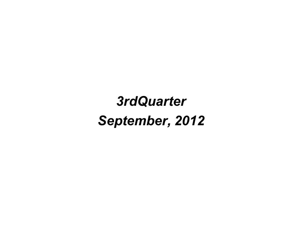 Slide2 - 2012 3rd QTR YTD 