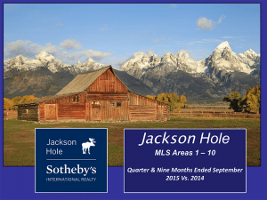 Jackson Hole Real Estate Report Q3 2015